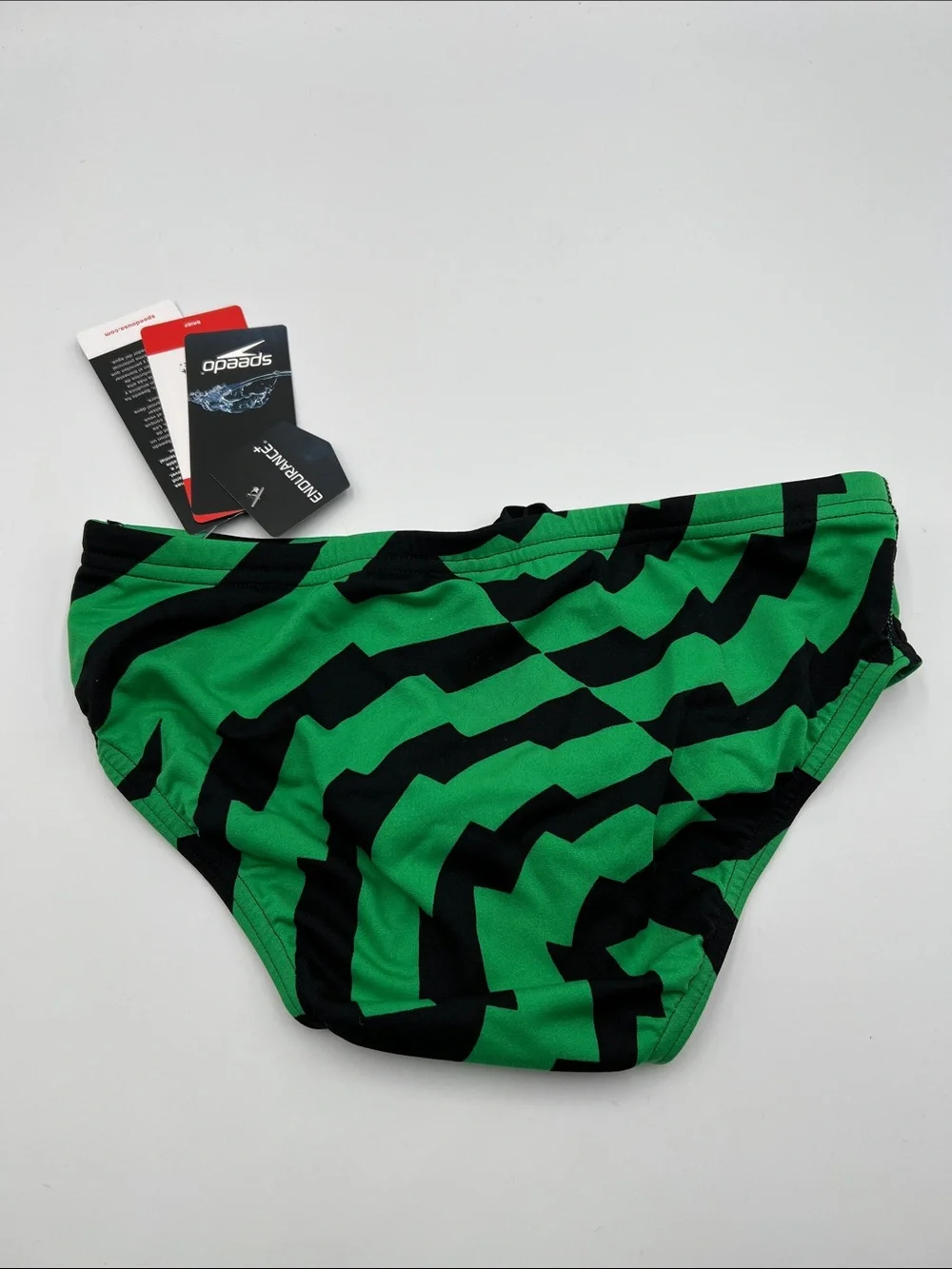 Speedo Endurance Plus racer swimming brief shorts green black Vortex men new 30